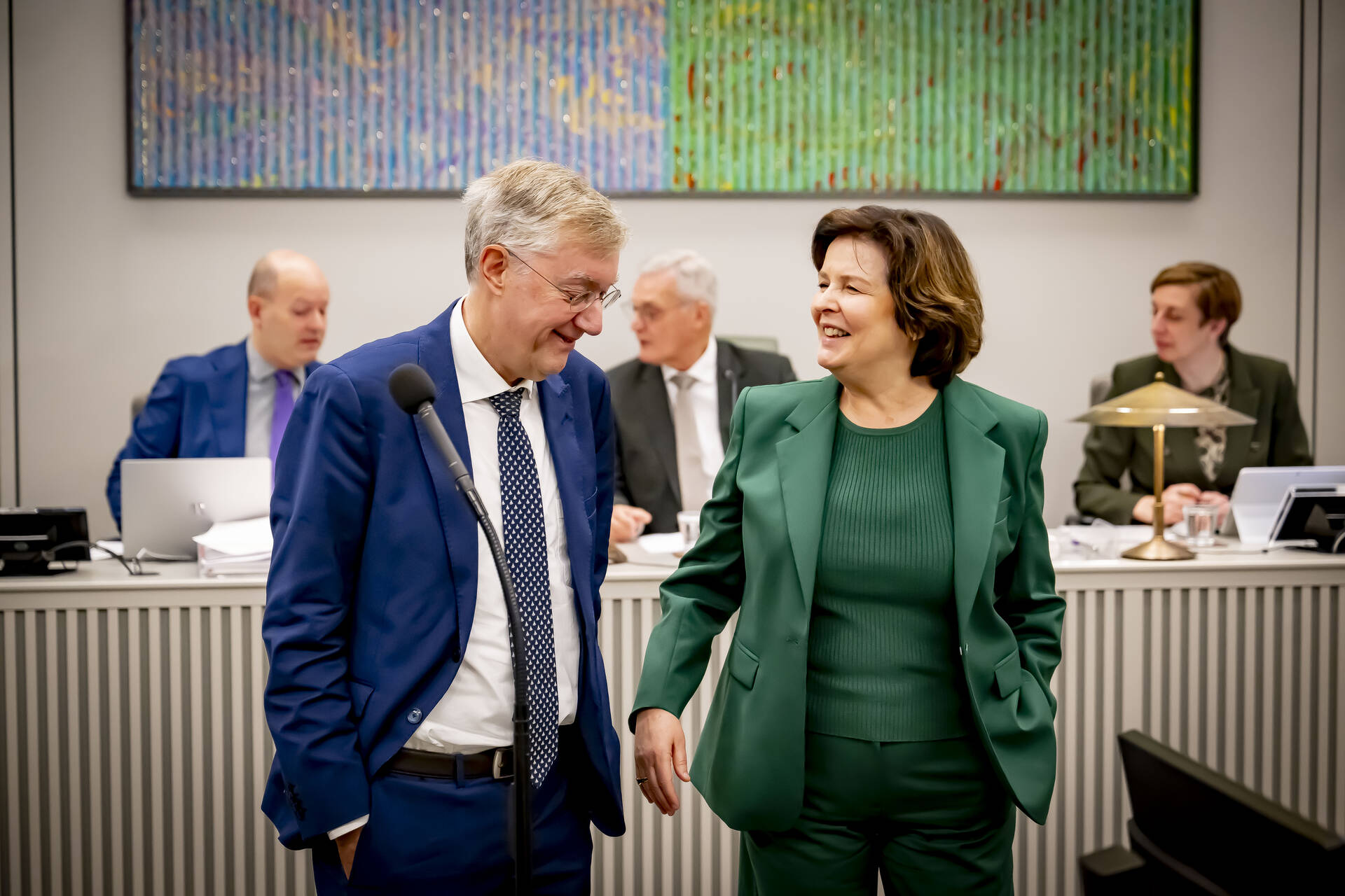 Senator De Vries (SGP) en senator Huizinga-Heringa (ChristenUnie)