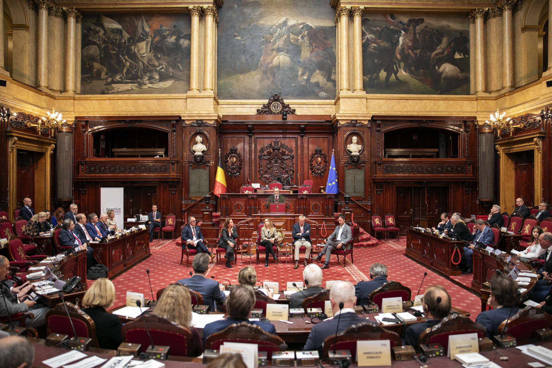 Beneluxparlement viert 70-jarig bestaan in Belgische Senaat 1